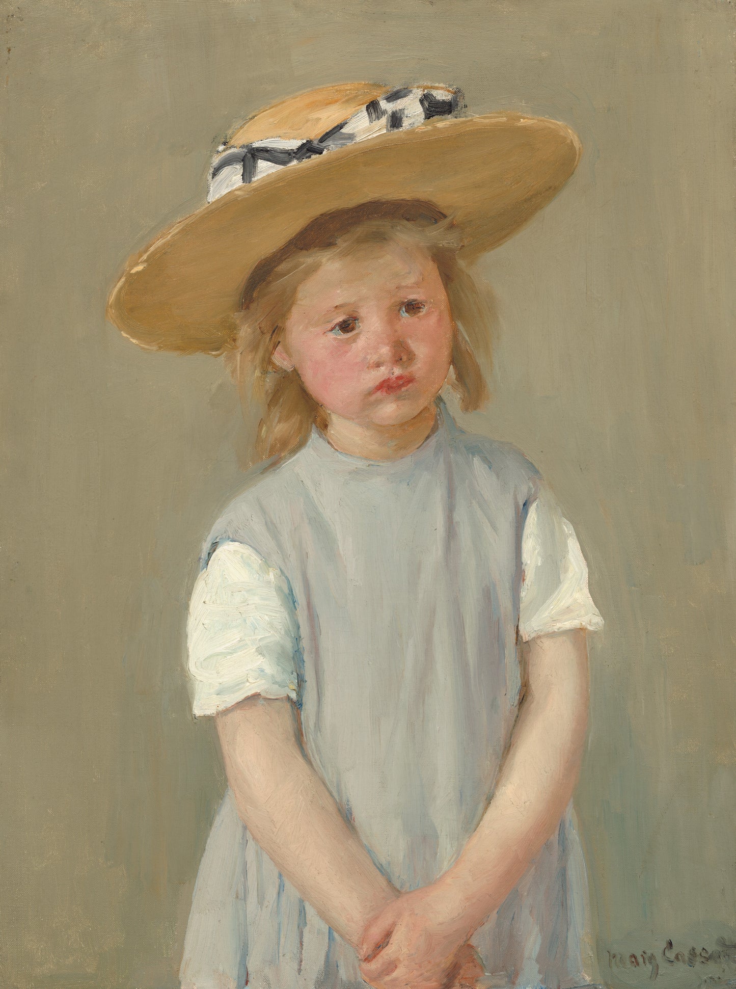 【翋刻】华盛顿国家艺术画廊《戴草帽的孩子，1886》限量1000份 展品勿拍